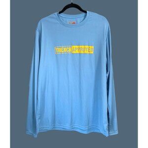 A4 "Trench Approved" Long Sleeve Light Blue T-Shirt L